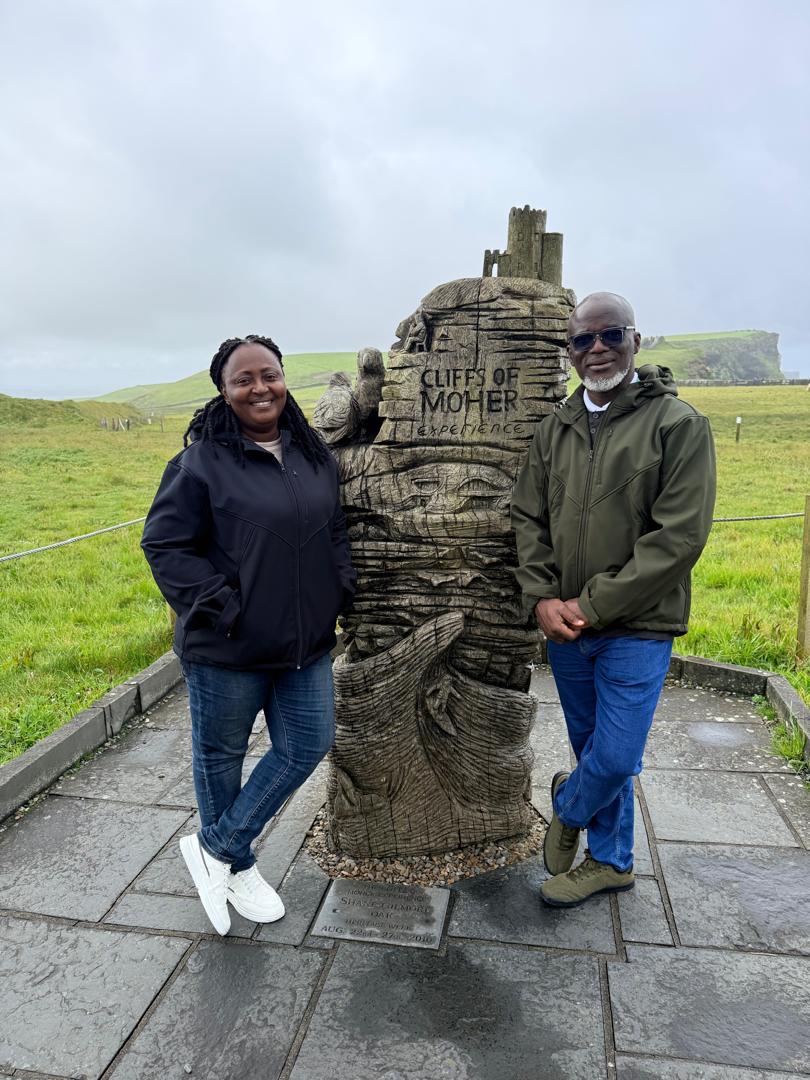 Gideon and Gladys at the Cliffs of Moher, Ireland